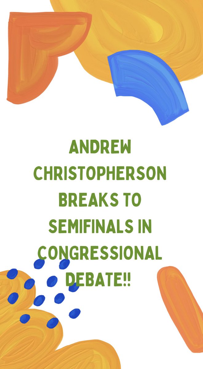 ELKSPEECH's tweet photo. Andrew Christopherson breaks to semifinals in Congressional Debate!! Moving Mountains all the way to the top!!! 🏔 https://t.co/yGRUktRDRB