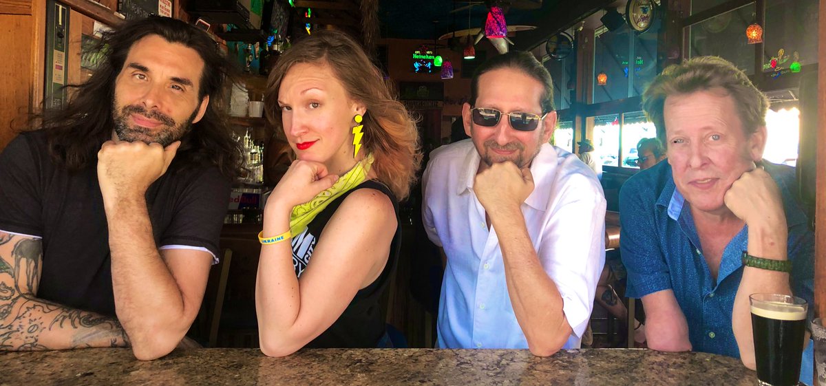 GuitarsInBars's tweet photo. The Prymates at the Crazy Horse Saloon, Friday June 24th, 8:30. 4240 North Lake Blvd., Palm Beach Gardens, FL 33410. Acoustically driven with turbo changed drums, &amp; bass. From left to right, us. 🐵🙈🙊🙉 https://t.co/wS0BRYPncw
