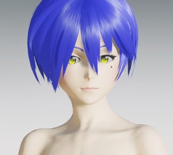 @nittayyyyyy やってるネトゲの自キャラも青髪ショートだったゾ 