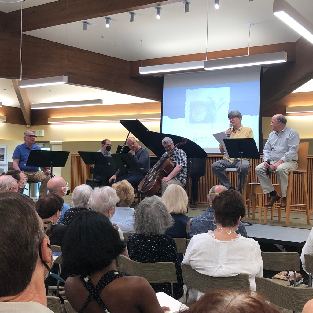 BTPL_MI's tweet photo. We were so pleased to welcome composer Perry Goldstein & Pulitzer Prize-winning author Richard Powers today for a special event in partnership with the Great Lakes Chamber Music Festival Thanks to all who came out! #richardpowers #glcmf #chambermusic #bloomfieldtownshipMi https://t.co/ows1cfPLie