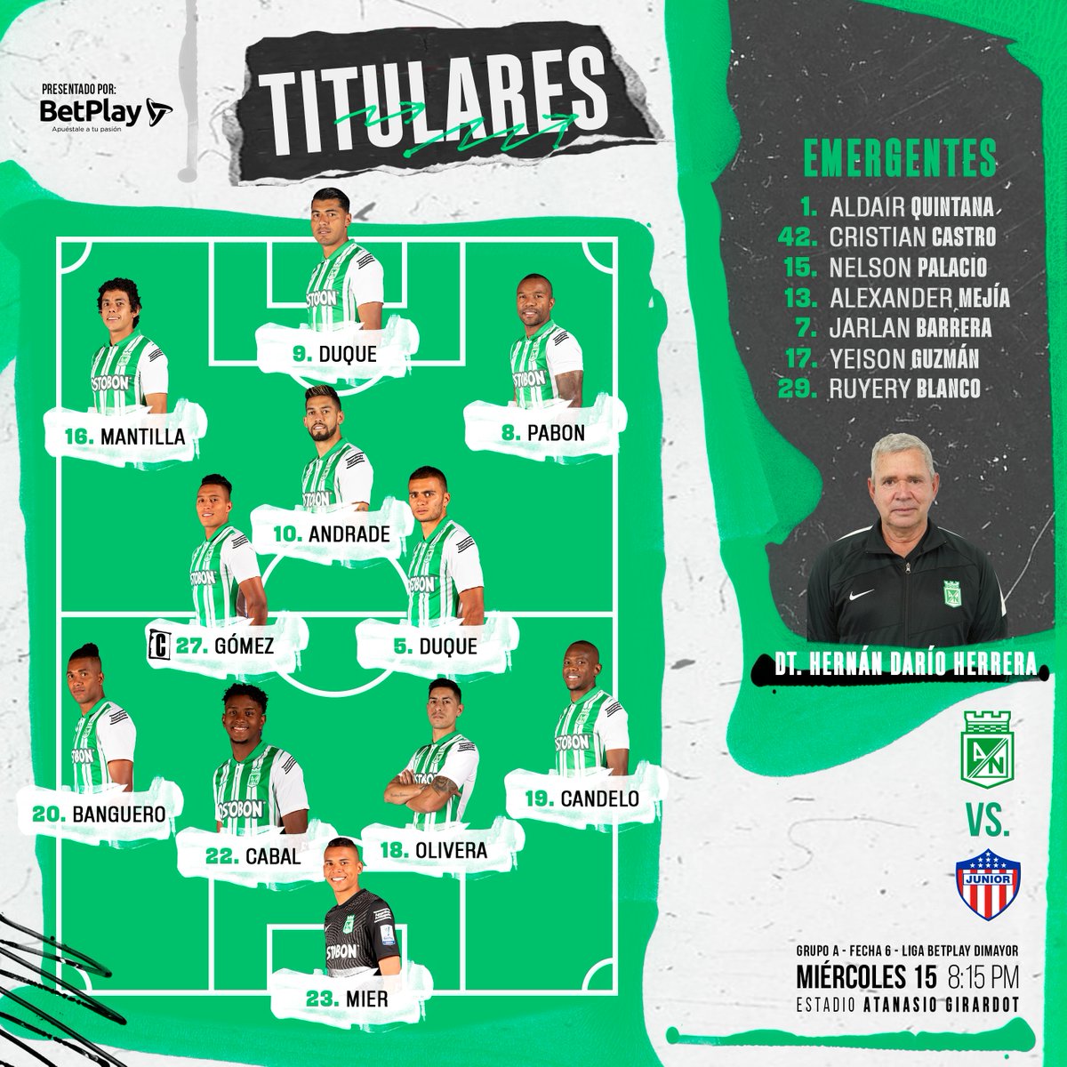 nacionaloficial's tweet photo. #LosXIDelProfeHerrera 📋

#VamosNacional 🟢⚪ https://t.co/s9IhVnlyXl