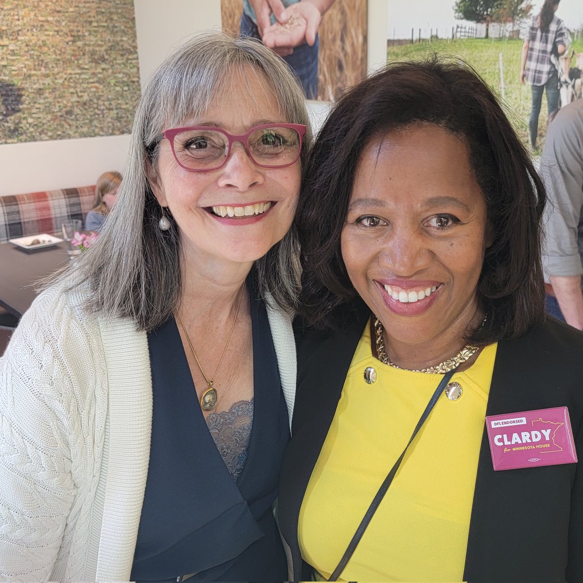 Representative Klevorn and MN House Candidate Frances Clardy. #vote 
<a href="/GinnyKlevorn/">Ginny Klevorn</a> <a href="/ClardyForHouse/">Mary Frances Clardy</a> <a href="/electmnhousedfl/">Minnesota House DFL Campaign</a> <a href="/mnhouseDFL/">Minnesota House DFL</a> @DFLPOCIcaucus <a href="/MinnesotaDFL/">Minnesota DFL</a>
