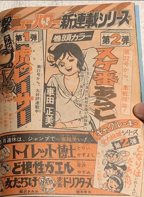 車田正美先生の「スケ番あらし」❣️ 主人公の荒神山 麗はズボラで勉強