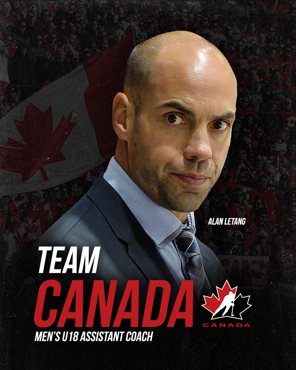 StingHockey's tweet photo. Congratulations to Coach Alan Letang and Goaltending Coach Franky Palazzese on being named to @HockeyCanada’s Men’s U18 coaching staff ahead of the 2022 #HlinkaGretzkyCup!

#Excellence | #StingValues https://t.co/zc7TBmCCaB