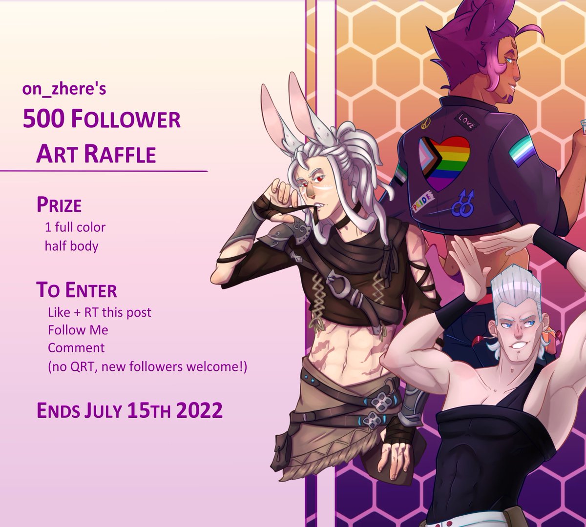 on_zhere's tweet photo. 🌟500 Follower Art Raffle 🌟

Rules
✨Like + RT (no QRT)
✨Be a follower (new followers welcome!)
✨Comment (can be anything)

Ends July 15th 2022

Thank you everyone for your support 💜
#FFXIV #FFXIVART #artraffle https://t.co/rhcWjTOSEu