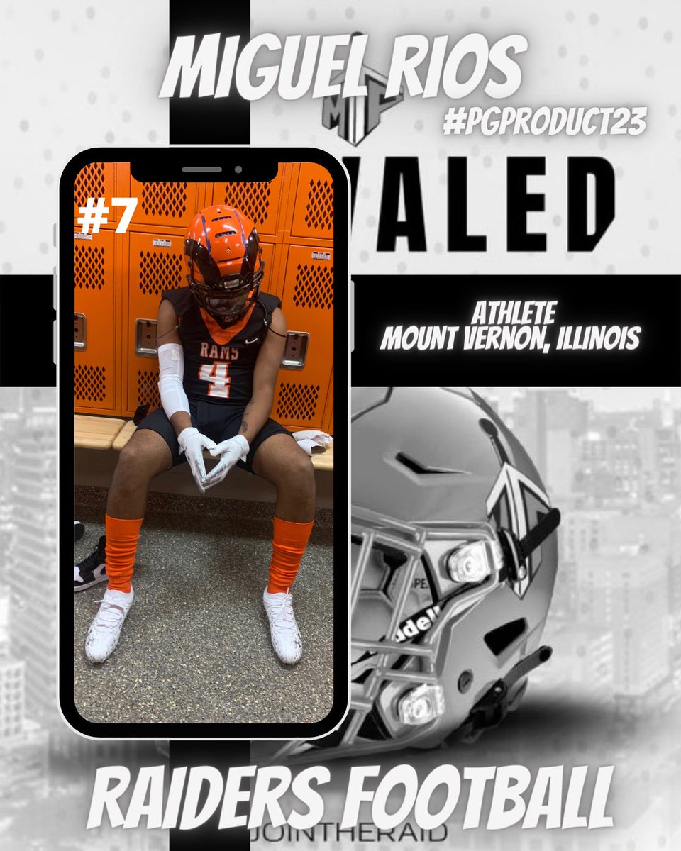 SW_RaidersATH's tweet photo. @mj_4rios Has stamped his ticket into Raider Nation! Welcome to the fold Chief! Rocking that #7 this fall! https://t.co/2UsQk7t0kO