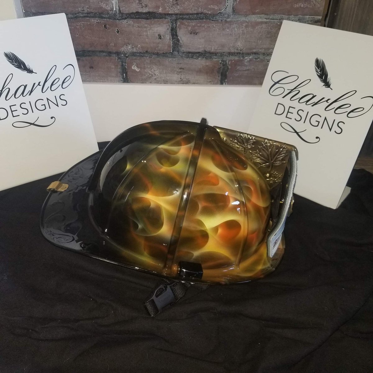 WFRSC1's tweet photo. @WFRFIRE @FCABCconference @honourhouse Thanks to all. Here are a few pictures of the helmet that was donated and painted for the auction. https://t.co/vXHM5v5KDn