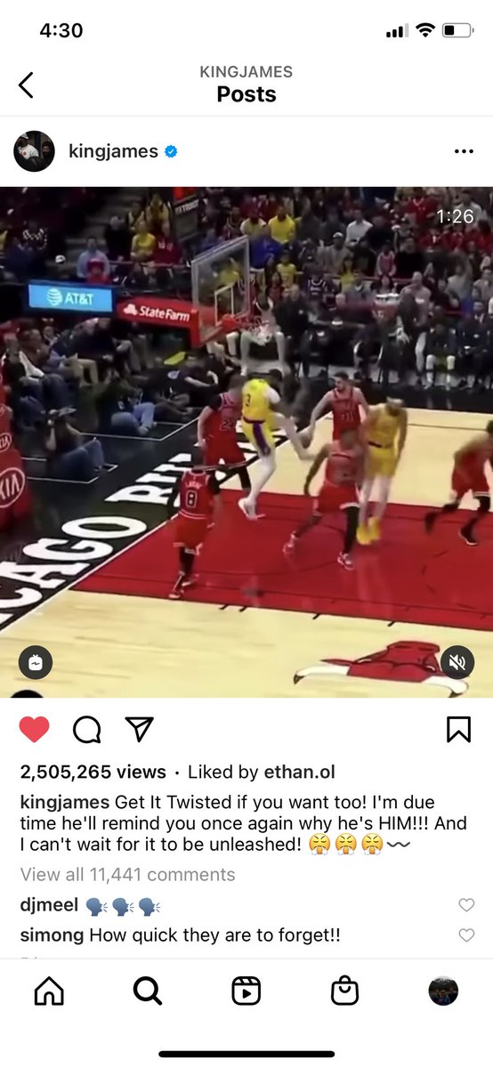 Lilbeebz21's tweet photo. Pleasantly shocked to open up IG today and see LeBron re-posted one of my highlight vids. This is wild 🙏 https://t.co/7SDDBWlxee