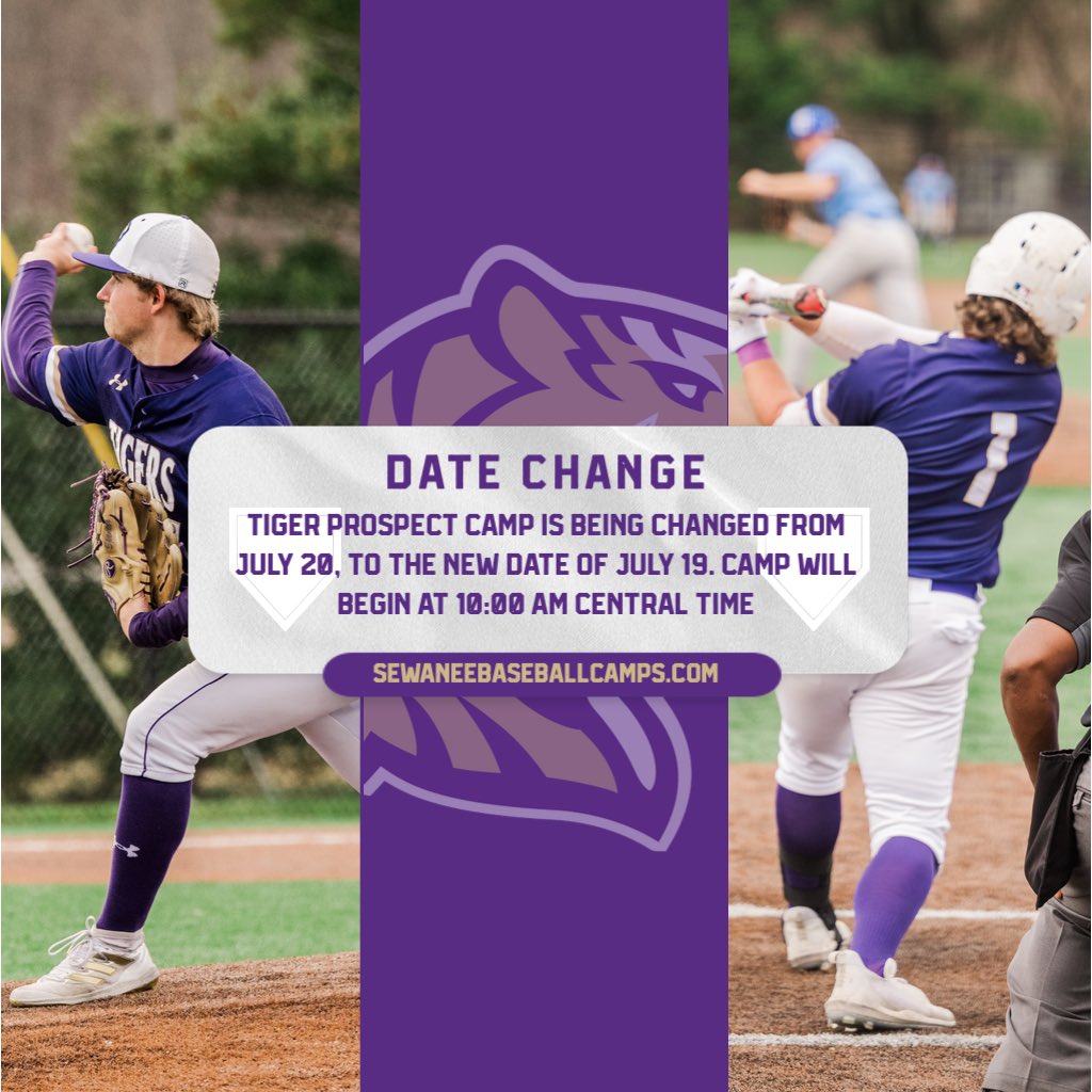 Date change for Tiger Prospect camp in July! Be sure to check it out and sign up for the big day! #YSR