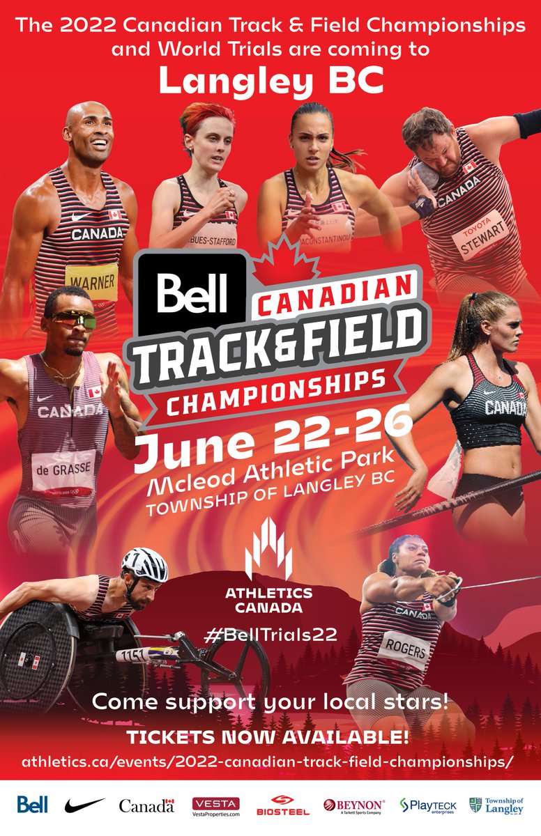 The #BellTrials22 are just around the corner!🇨🇦

As you can see, we have plenty of athletes. 

But we need volunteers, and could use your help. 

If you'd like to contribute to the best track and field meet in the country, follow this link: athletics.ca/events/2022-ca…