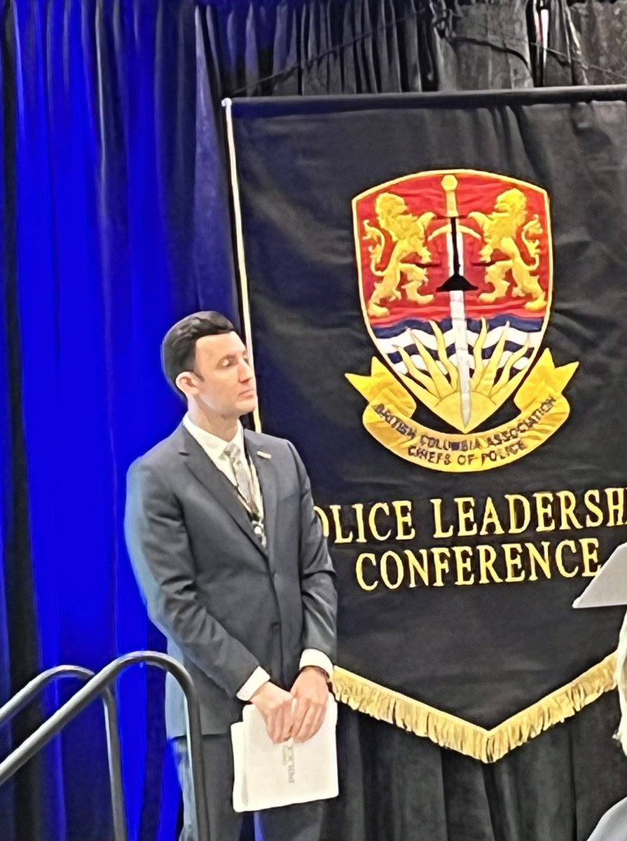 ChiefSidhu's tweet photo. Great job by #DPD Cst. Joel Thirsk presenting to police leaders at the #BCACP Conferance on the importance of building inclusive organizations. https://t.co/Owc0CXkg2q