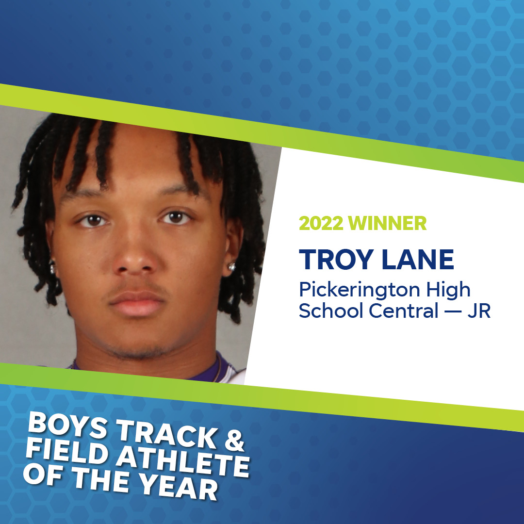 Our Boys Track and Field Athlete of the Year is <a href="/Thealphalane/">Troy “Alpha” Lane</a> of <a href="/pick_central/">Central Tigers AD</a>. <a href="/PHSC_Tigers/">Pickerington HS Central</a> <a href="/hssportsawards/">USA TODAY High School Sports Awards</a> #CENTRALOHIOHSSA #USATODAYHSSA