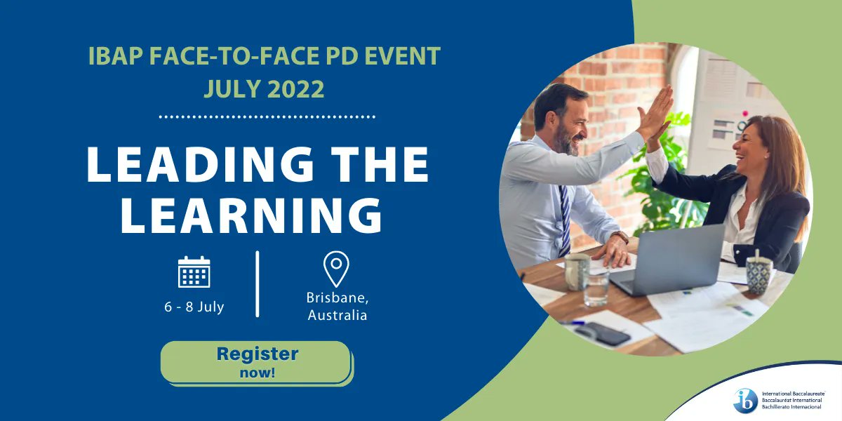 Have you heard about our new face-to-face ‘Leading the learning’ workshop for #IBPYP leaders? Look forward to learning more about developing collaborative leadership capacity in your school. 

Register today! &gt;&gt;bit.ly/3Qlszq6 

#IB #IBAPAC
