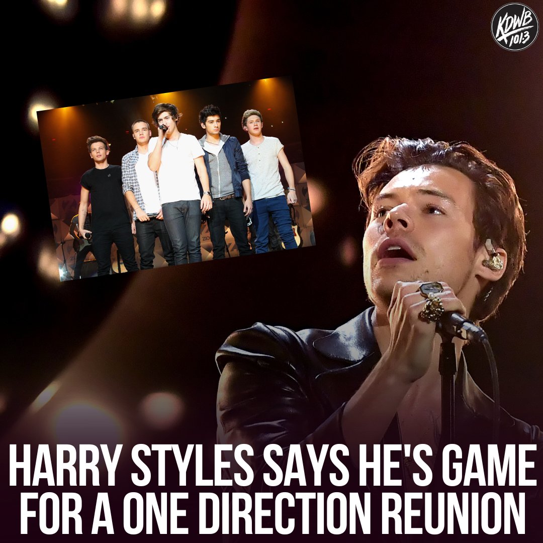 1013KDWB's tweet photo. The best news of the day! 😮‍💨Who’s down for a #1D reunion?!  ❤️ #1Direction #OneDirection 

https://t.co/TLyl8wLTM0 https://t.co/6pMQPcpS2C