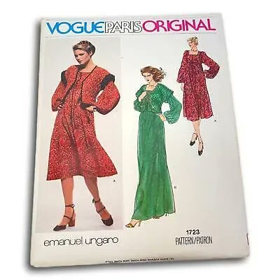 Vogue Paris Original 1723 Emanuel #Ungaro Size 12 Dress Jacket Sew Pattern UNCUT  | eBay buff.ly/3xTngqN #pattern #ONSALE #Today
10% OFF with coupon in listing