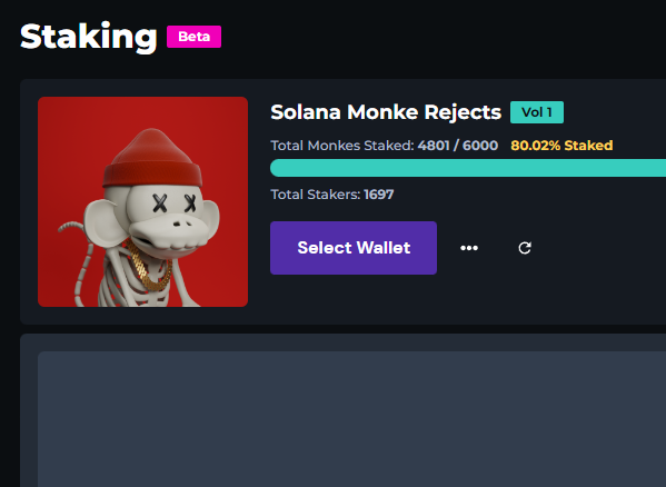 MonkeRejects's tweet image. 80% Staked btw 🥩