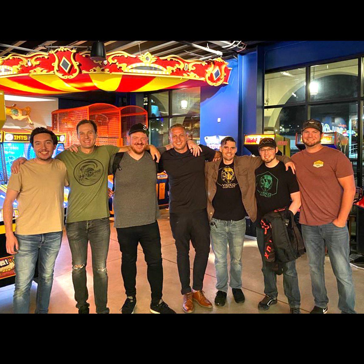 AmkDirector's tweet photo. After a long journey we meet outside the metaverse with Andrew Kramer from @videocopilot and his lovely team of talented people. 😎

#videocopilot #andrewkramer #element3d #amkdirector #meeting #ArtistOnTwitter #VFX #motionGraphics #LosAngeles https://t.co/jNWZKrKRRR
