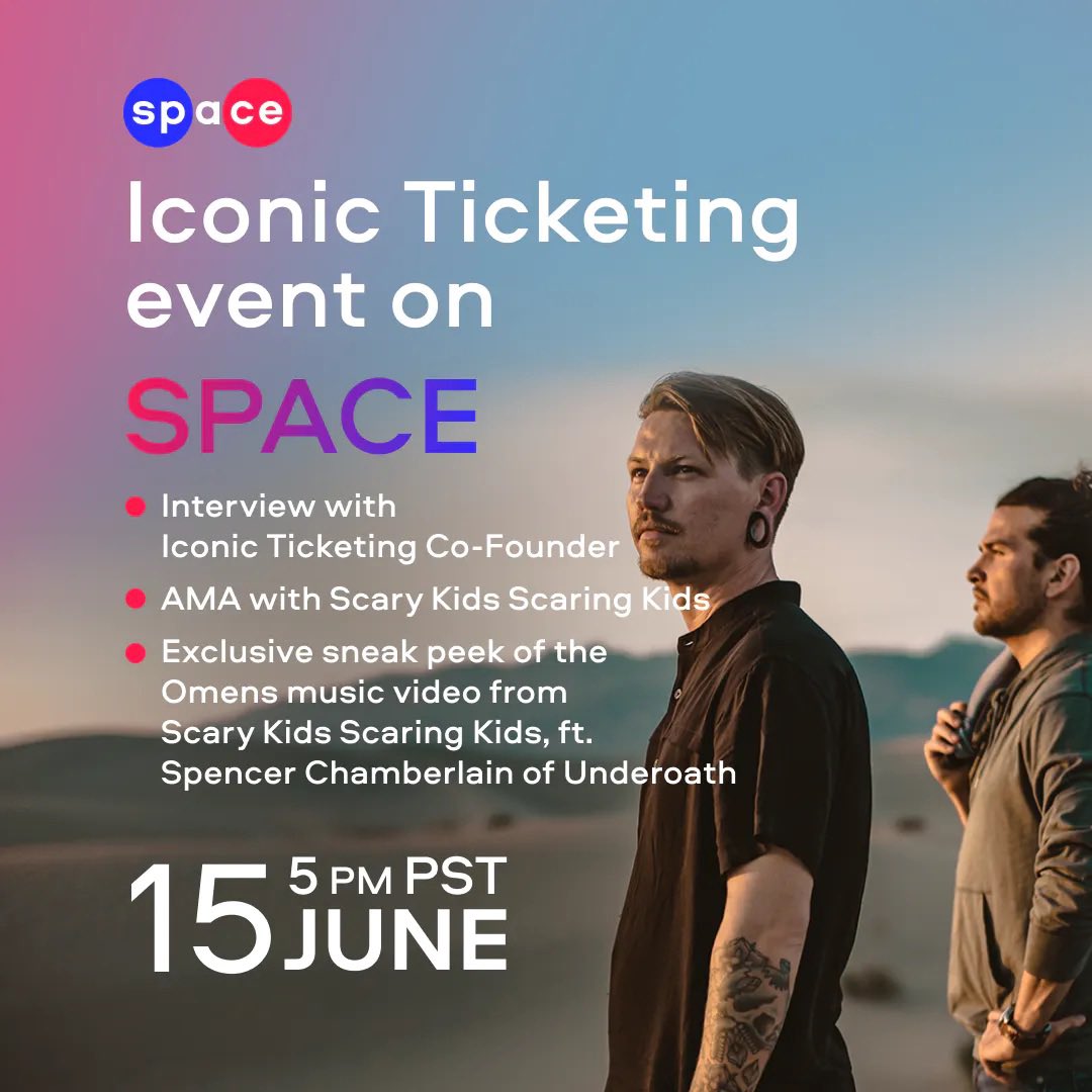 Join now for an exclusive AMA + sneak peek at our music video for “Omens” ft Spencer Chamberlain via Space. 

app.tryspace.com/oindnS2/iconic…