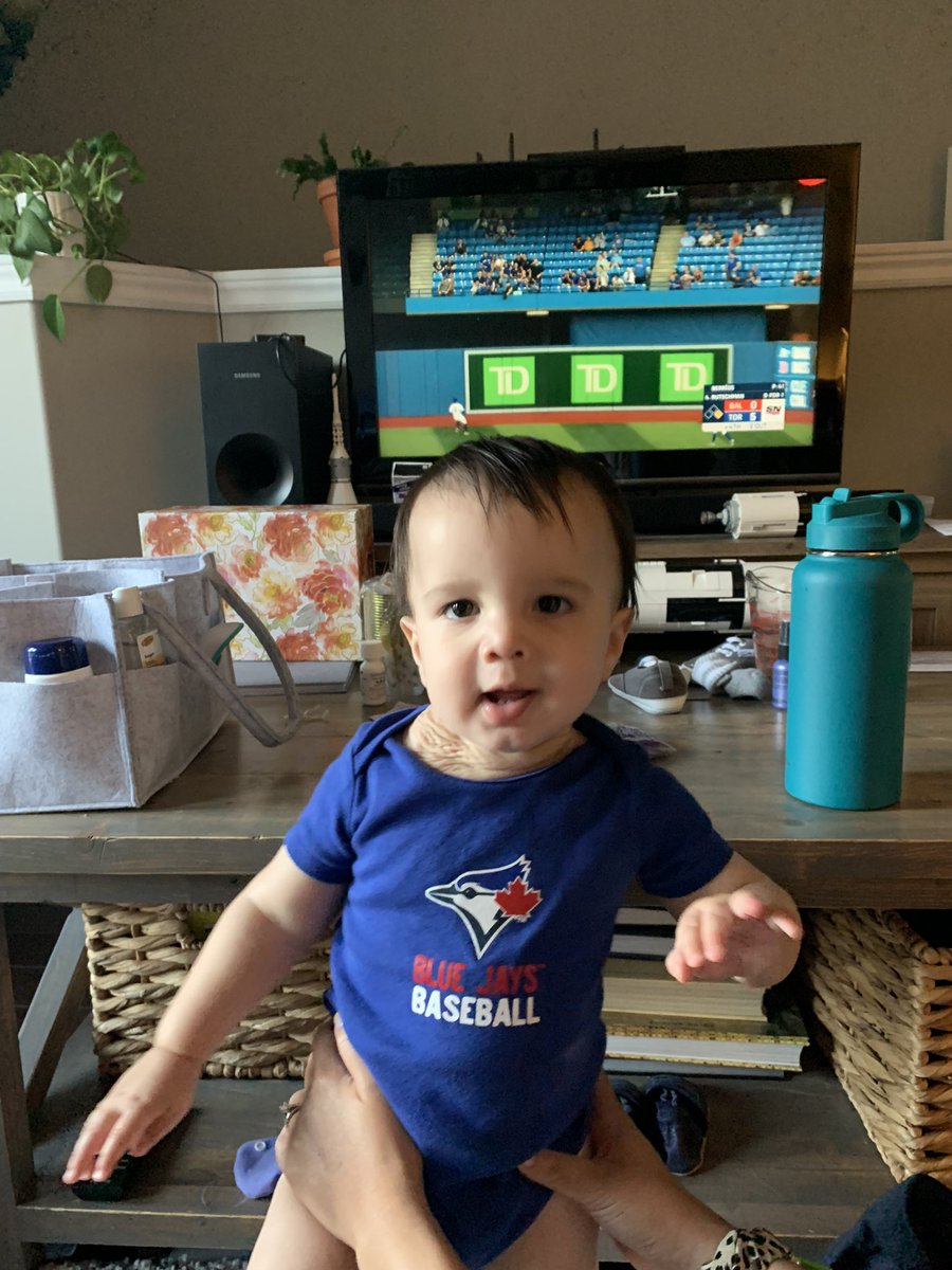 Starting them young! Almost 1 and a huge #Bluejays fan! #TDFanCam