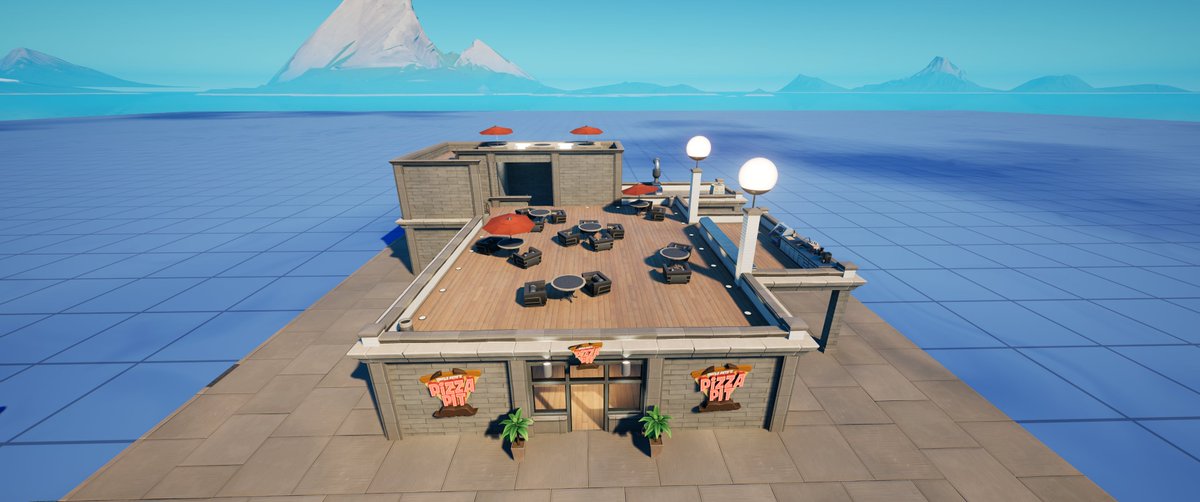 whoisLynxy's tweet photo. My submission for the Block 2.0
"You're invited to the Pizza Party! Here you can hang out with your friends inside and have a pizza slice or why not move up one floor and vibe on the rooftop, there is something for everyone here🍕☀"
#CreatedinFortnite #TheBlock2
@TheWaveRises https://t.co/3HfODXOMYV