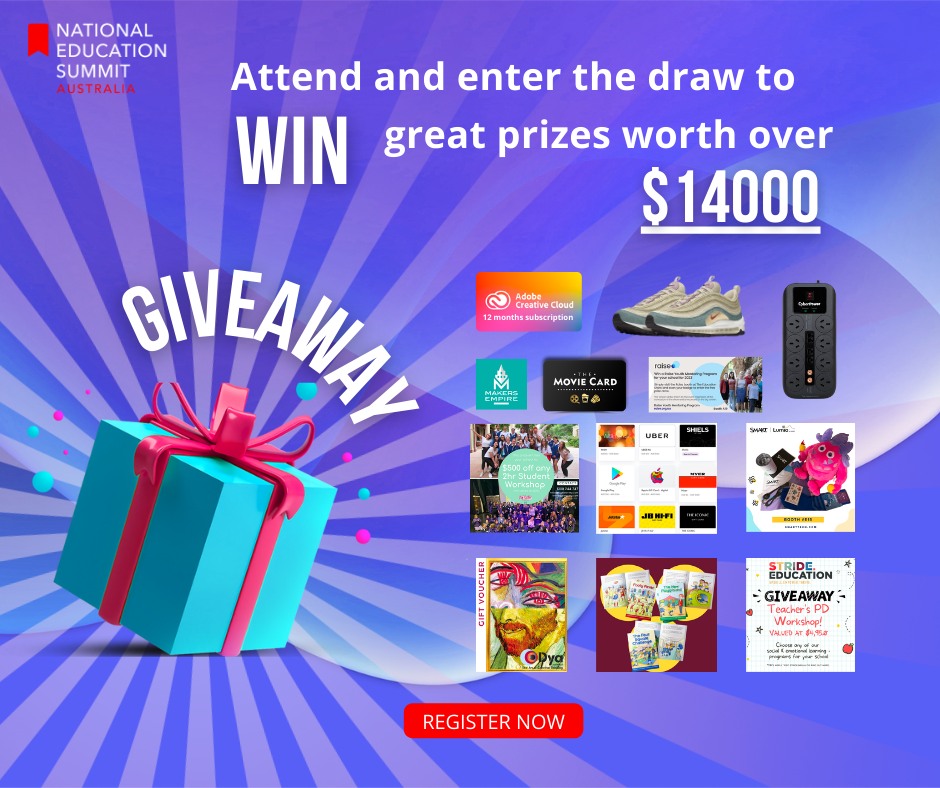 NatEduSummit's tweet photo. Last call for all educators!
Attend the National Education Summit and enter the draw to WIN over $14,000 in prizes.
Register FREE to attend now: https://t.co/lTTkR2qZkV
#NES2O22 #NESMEL2022 #aussieED #TeacherPD https://t.co/FGFz9R8YG4