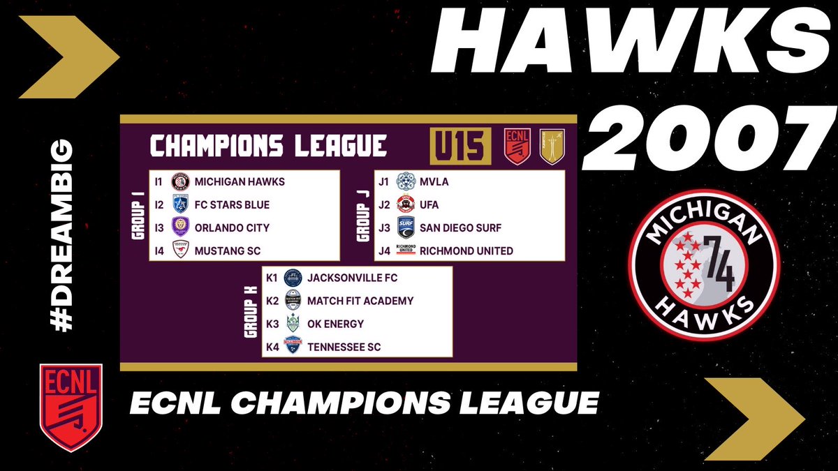 Michigan_Hawks's tweet photo. Congratulations to our @Michigan_Hawks that are going to Seattle!  Good Luck!  #DreamBig @ECNLgirls https://t.co/RdXYLre7jt