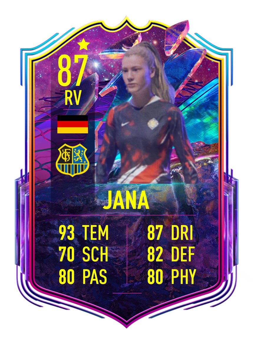 YmaGaming's tweet photo. Zuletzt bekommt #Jana für ihr starkes #Debüt eine Future Stars Karte. Viel Spaß und Glück weiterhin.🦁🍀 https://t.co/o9nVgrDA0q