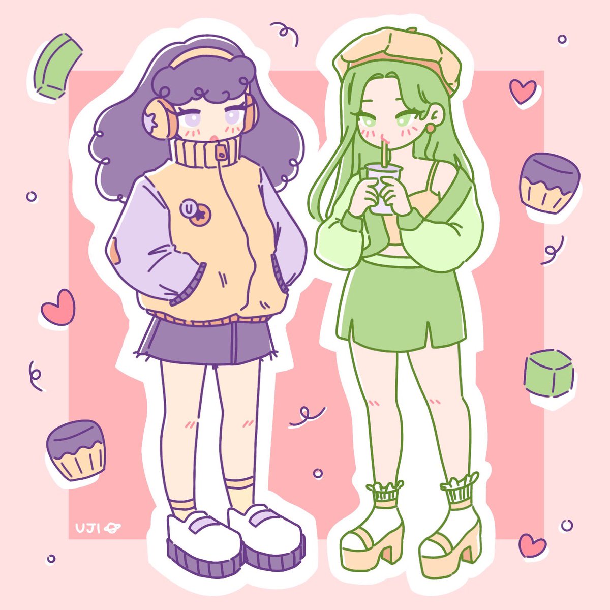 the sweetest gfs ♡ 
✿ ube puto flan + buko pandan ✿