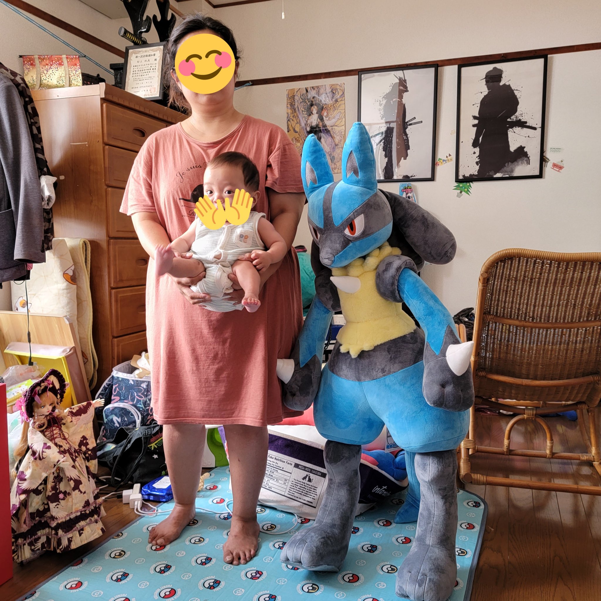 ポケモン』高さ約120cmの「ぬいぐるみ 等身大ルカリオ」登場