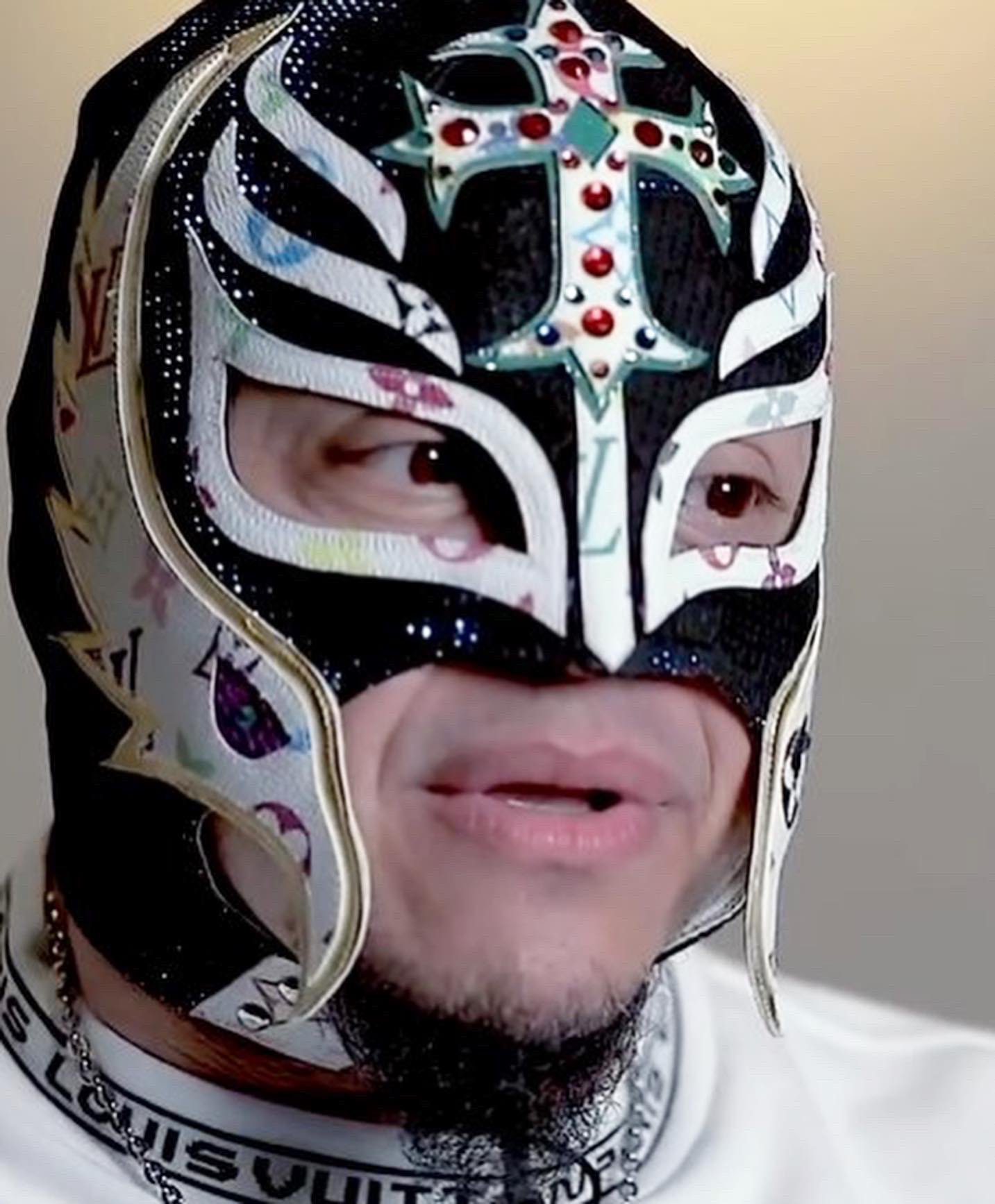 Modern Notoriety on X: Rey Mysterio's custom Louis Vuitton and Gucci masks  he wore in the 2000's.  / X