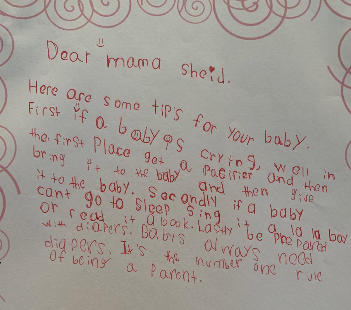 Parenting advice from third graders definitely put a smile on my face on this final day of year 10! 🥰