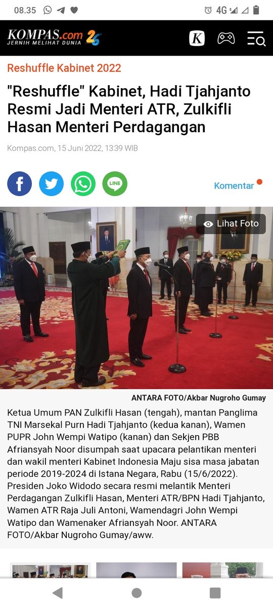 Zulkifli Hasan😬 
Bagi saya pribadi sebagai penonton tidak recomended ini oranga, entah lah! Apapun itu &amp; sudah diputuskan Presiden Jokowi iya tetap kita hargai. Semoga membawa perubahan buat Rakyat Indonesia.