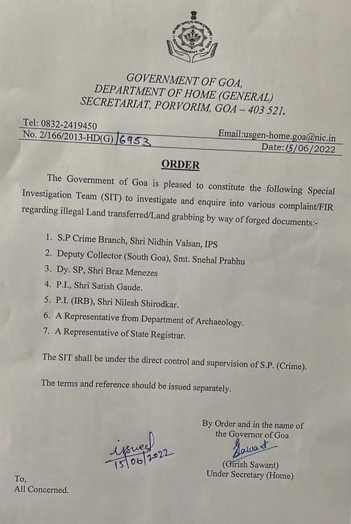 mulla_urfan's tweet photo. The Judicious decision of @Dr Pramod Sawant to institute an SIT to enquire of land grabbing is historic and indicates the intention of @goacm to not only give justice to people who have been defrauded of their land but deter those from venturing to cheat land owners. https://t.co/X0JHp9DSUf