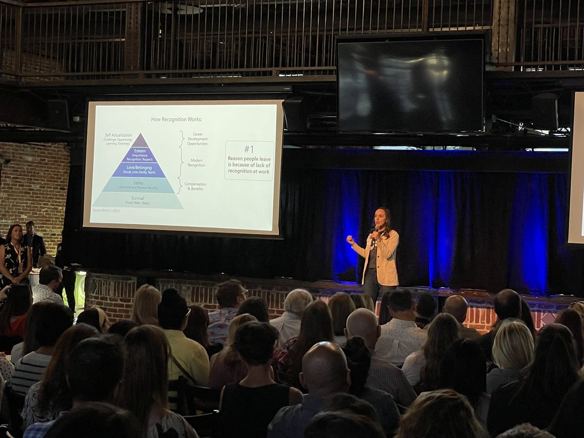 DanWeinstein_CO's tweet photo. #disrupthrden is off and running with Karen Collins talking about recognition for our superstars AND rockstars! https://t.co/O3LVJIaeIx