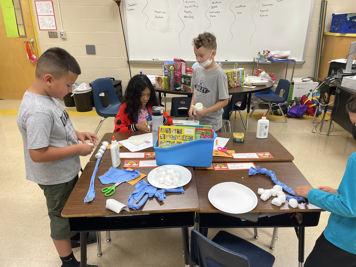 Ms_Neals_class's tweet image. Project based learning in full effect! These first graders are making toys for pets at the Humane Society! @mbarboox