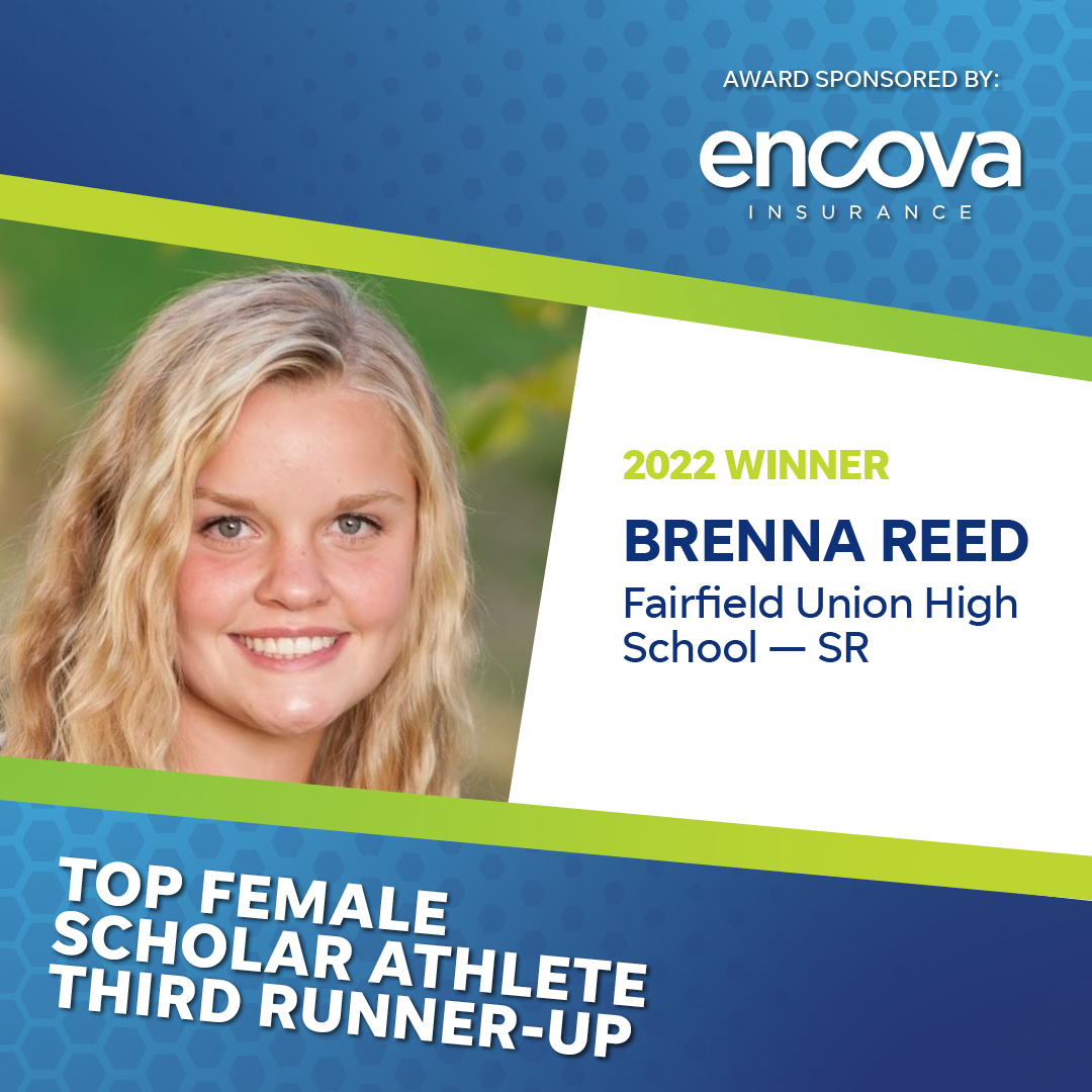 Our top female Scholar Athlete, third runner-up, is <a href="/brenna__reed/">brenna reed</a> of <a href="/AthleticsFuhs/">Fairfield Union Athletics</a>. <a href="/10TV/">10TV</a> #10TV <a href="/FUHS_Falcons/">FairfieldUnion HS</a> <a href="/hssportsawards/">USA TODAY High School Sports Awards</a> #CENTRALOHIOHSSA #USATODAYHSSA