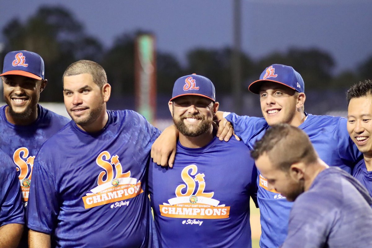 MetsMinors.Net (@mets_minors) on Twitter photo Congrats to the <a href="/stluciemets/">St. Lucie Mets</a> on winning the Florida State League East Division first-half title! Congrats to the <a href="/stluciemets/">St. Lucie Mets</a> on winning the Florida State League East Division first-half title!