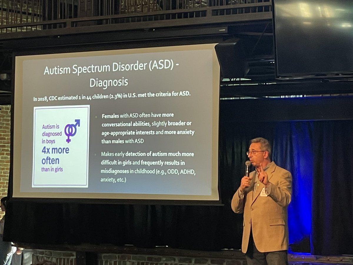 DanWeinstein_CO's tweet photo. Mike Shinbein is on stage taking about how we tap the hidden talent pool of those with ASD (on the autism spectrum)! #disrupthrden https://t.co/WRhtm0rwRB
