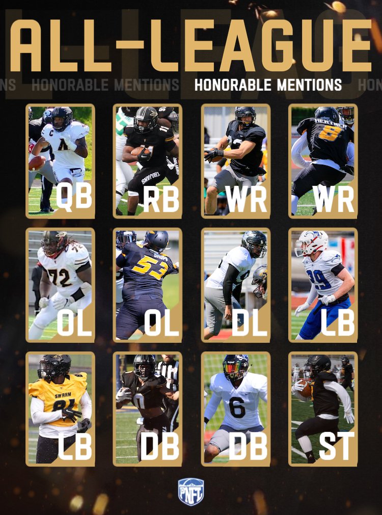 PNFL's tweet photo. Congratulations to all those being recognized and being named to the 2022 Pacific Northwest Football League All-League and Honorable Mention list. https://t.co/wtmgqnt20y