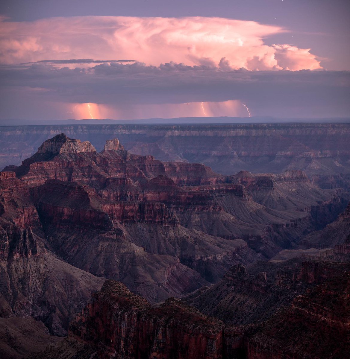 ArizonaTourism's tweet photo. A grand entrance for monsoon season! ⚡️⛈️ 

📷: Grand Canyon National Park by @tonyeckersley https://t.co/MJXH9nRQ7b
