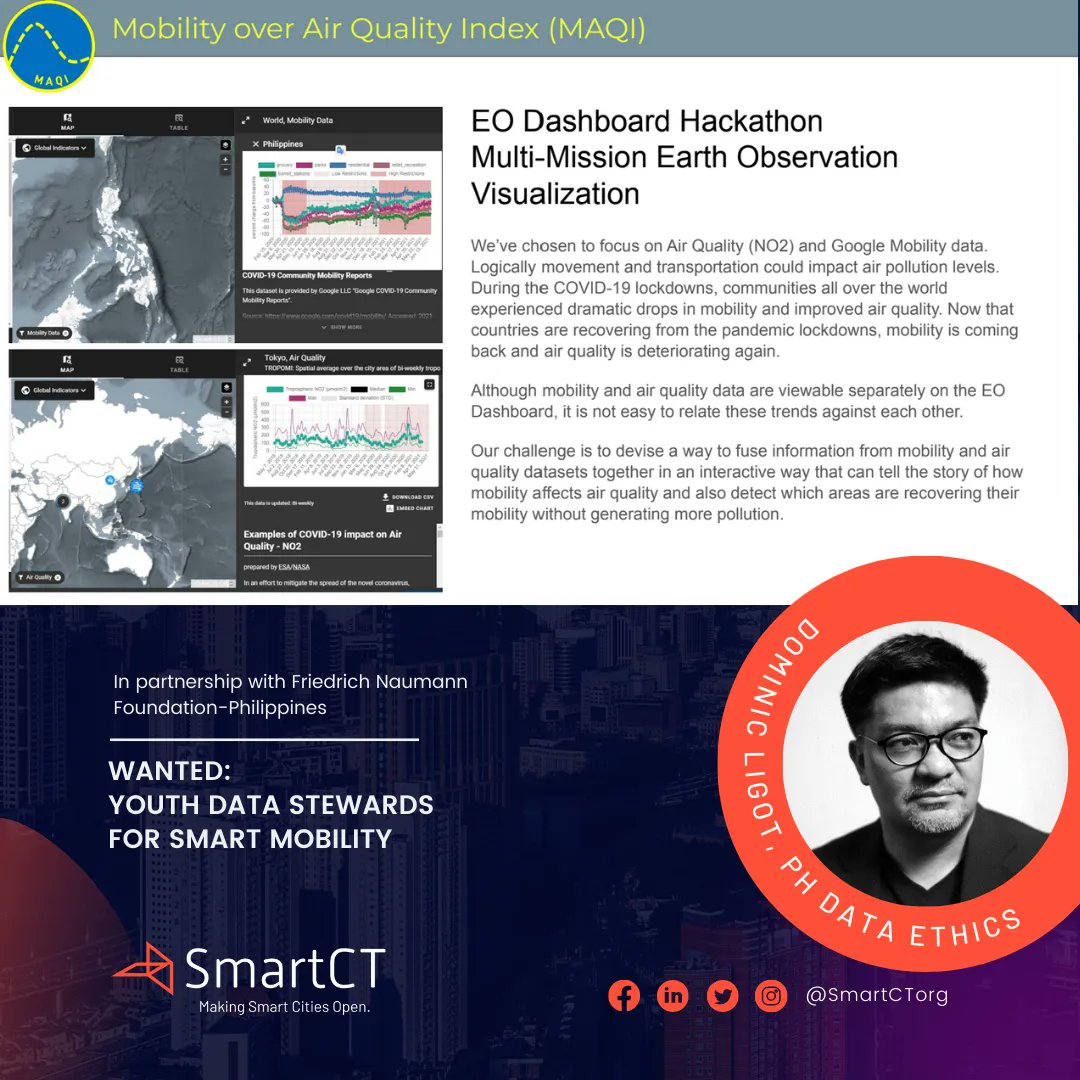 SmartCTorg's tweet photo. During his presentation, @docligot of PH Data Ethics introduced MAQI, which emphasized the need for empowering everyone to solve public problems through systemic, sustainable, and responsible data re-use. 💪 #smartCT #smartcities #smartmobility @FNFPhilippines https://t.co/Np3H3T4dkd