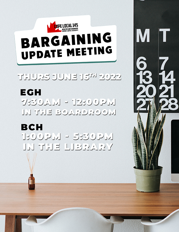 CUPELocal145's tweet photo. Tomorrow! Bargaining Update Meeting! Check out the image below for more details. https://t.co/66dZAlzLFg
