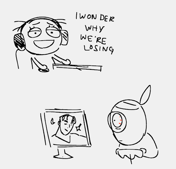 tracy imagining me drawing during our overwatch games aka just looking at monstax vids LOL @picnicbaba 