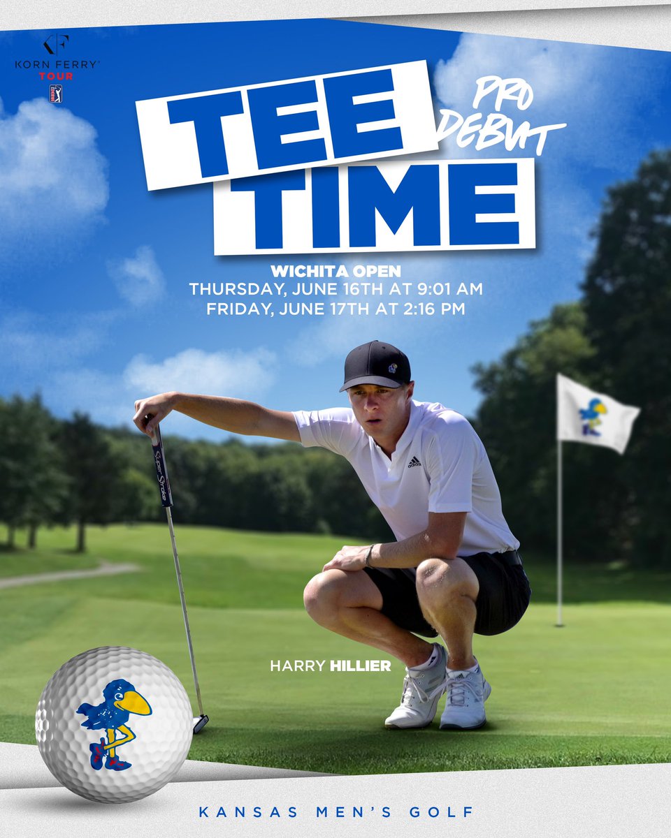 BIG weekend of golf in the Sunflower State this weekend! Good luck to <a href="/HHillier99/">Harry Hillier</a>, who is making his pro debut at the <a href="/WichitaOpen/">The Wichita Open</a> on the <a href="/KornFerryTour/">Korn Ferry Tour</a>! 

#RockChalk