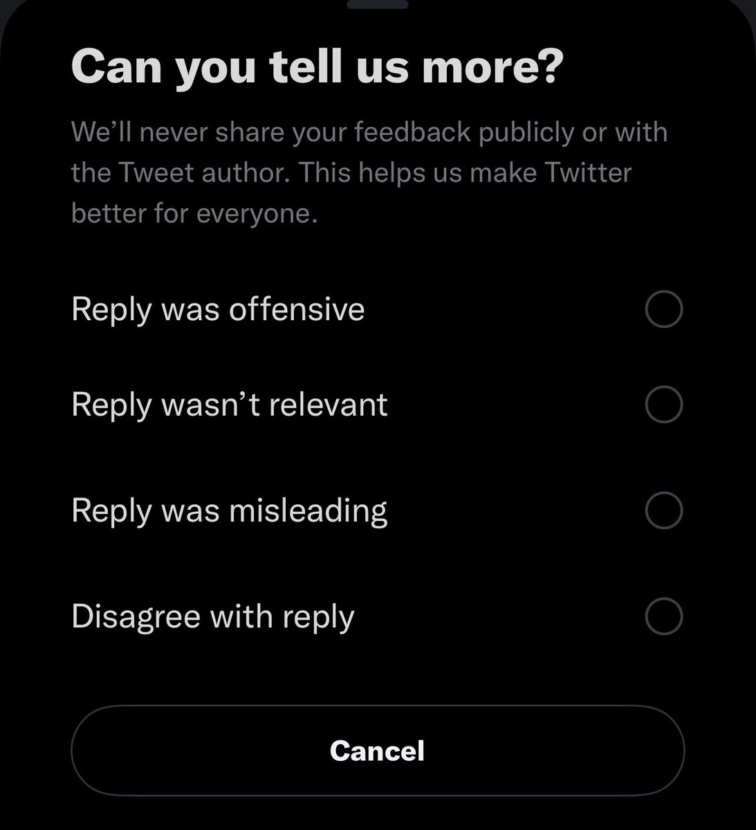 SH13LDS7's tweet photo. New Feature 👀! I bet this is going to be widely used. Where is the “Reply was from a Bot” ⁦@Twitter⁩ https://t.co/XIDCpR1SHg