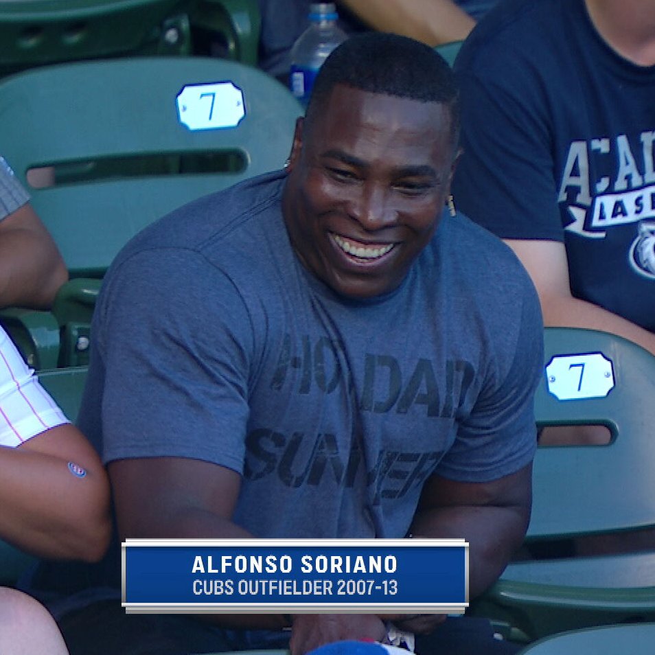 Alfonso Soriano is at Wrigley Field!