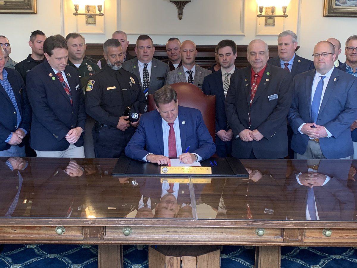 PFFNH's tweet photo. Happy signing day! HB1587 is now law! Thank you @GovChrisSununu and all the State Representatives and Senators who made this possible! #HB1587 https://t.co/9ceRXUv9ZE