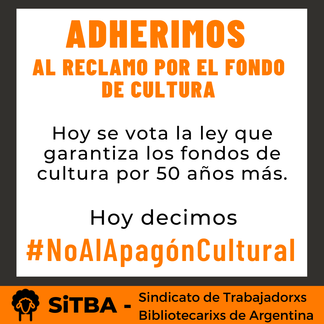 somosSiTBA's tweet photo. En pocos días quedarían desfinanciadas instituciones tan importantes para la cultura y la garantía al derecho de la información como la CONABIP.
#NoAlApagónCultual https://t.co/bbreBaZYs3