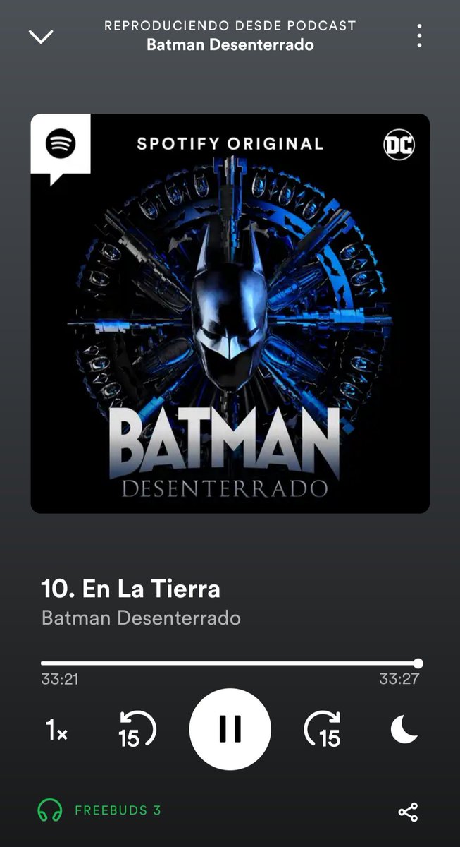 #Entérate 🔴 He tenido oportunidad de escuchar la serie de podcast: #BatmanDesenterrado

Es una joya 💎 de @Spotify_LATAM

#Imperdible 👌gran trabajo de la producción en los 10 capítulos y por supuesto de @ponchohd, @anabreco, @zuriavvega y compañía. #batmanunburied