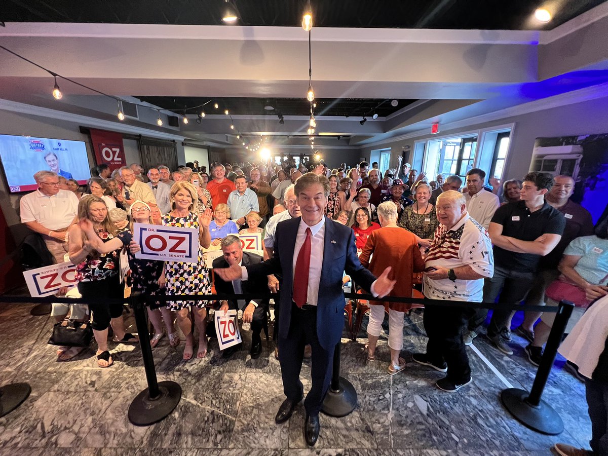 DrOz's tweet image. Thank you so much for coming out to the Victory in November Rally in Camp Hill. We’re well on our way to WINNING and PUTTING PA FIRST!